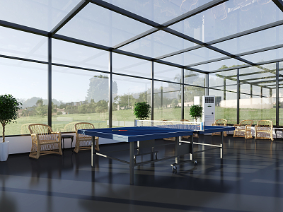 Modern Sun Room 3d model