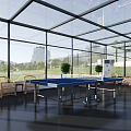 Modern Sun Room 3d model