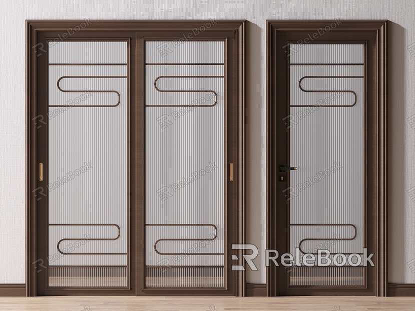 New Chinese-style sliding door model