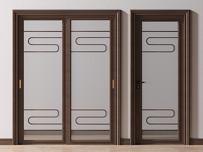 New Chinese-style sliding door model