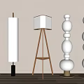Modern Floor Lamps With Diverse Shapes Wooden Bases And Fabric Shades For Home Decor