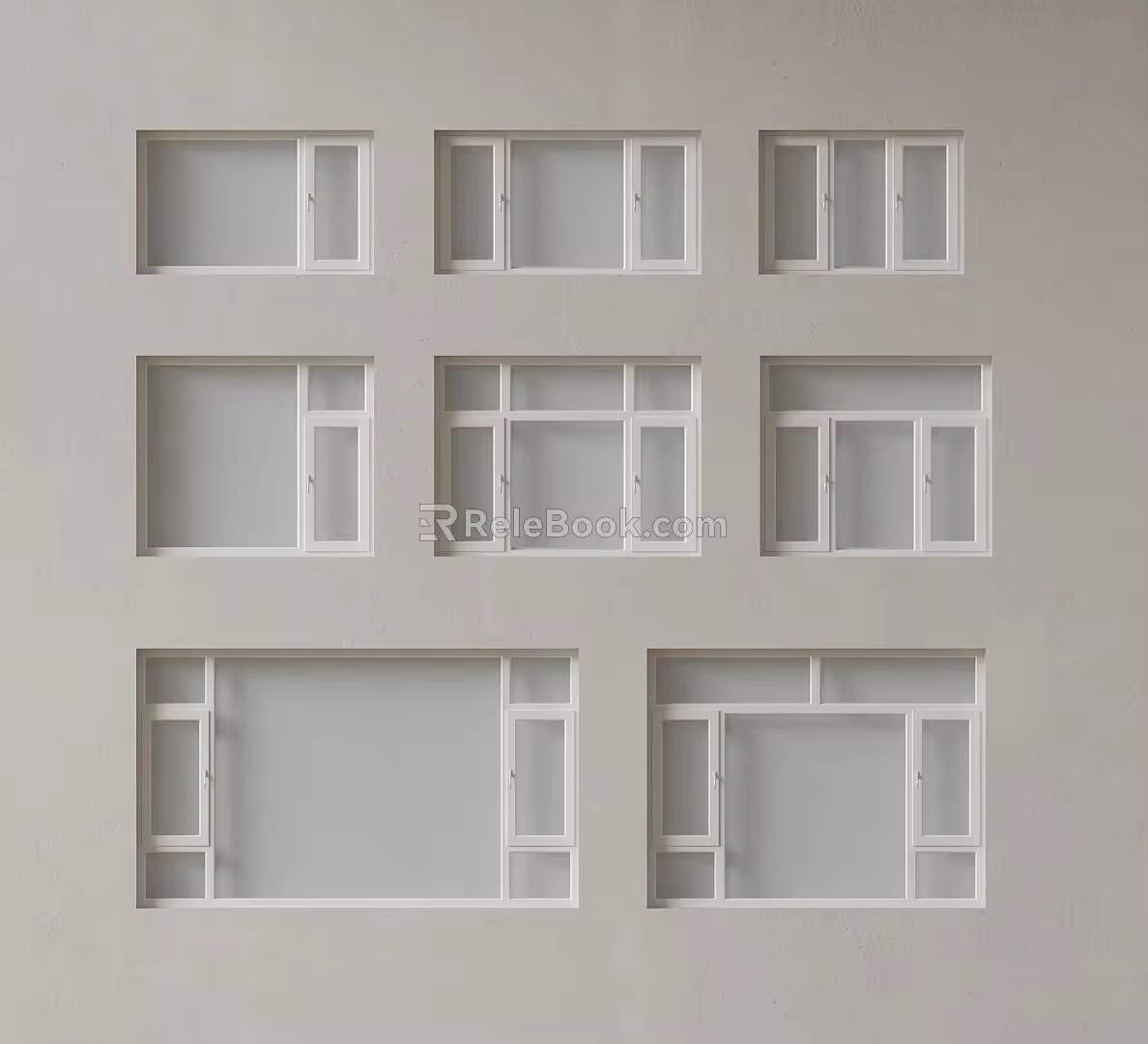 Modern windows combination windows glass windows floor-to-ceiling windows balcony windows bay windows bedroom windows sliding windows casement windows doors and windows 3d model