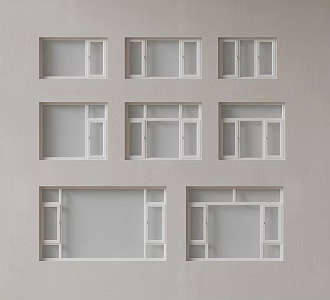 Modern windows combination windows glass windows floor-to-ceiling windows balcony windows bay windows bedroom windows sliding windows casement windows doors and windows 3d model