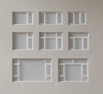Modern windows combination windows glass windows floor-to-ceiling windows balcony windows bay windows bedroom windows sliding windows casement windows doors and windows 3d model