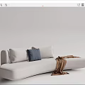 Modern Multiplayer Sofa Curved Sofa 3d model