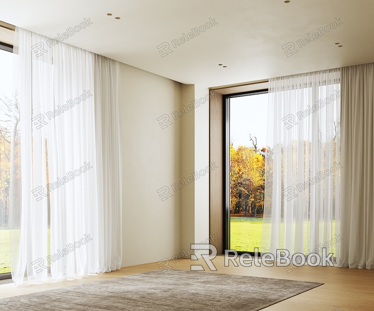 modern gauze curtain model