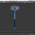 Sledgehammer Hammer Thor Hammer Medieval Hammer Tomahawk Cartoon Warhammer Hand-painted Warhammer Game Warhammer Low Face Number Low Mold Simple Mold Movie and TV Level 3d model