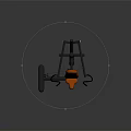 Fitness Equipment Strength Training Machine With Black Frame And Orange Seat For Gym Workout