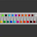 Colored Paint Tubes In White Box With Vibrant Colors Neatly Arranged