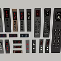Modern elevator switch elevator button key elevator outgoing call box elevator floor display outgoing call box panel elevator display 3d model