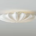 Modern White Ceiling Light with Elegant Wave Pattern and Decorative Design 3d model