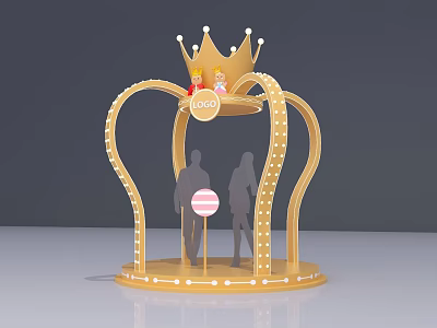 Christmas Golden Crown Pancake Man Mei Chen 3d model Christmas Golden Crown Pancake Man Mei Chen 3d model