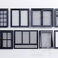 Modern sliding window sliding window single window 3d model