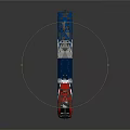 Amtrak Train With Blue And Red Exterior Modern Front Design And Side Logo