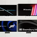 Modern Minimalist Televisions Display Lexugo Seventy Speed And Bloomsbury Lab Logos
