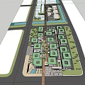 Modern Office Building Zhangjiang Science and Technology Industrial Park Large Block 3d model