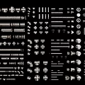 Collection of Pipes and Plumbing Fittings with Elbows Tees Valves and Connectors