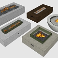 Modern Outdoor Stove Courtyard Stove Oven Torches 3d model