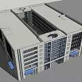 Modern Office Building With Stone Exterior And Floor To Ceiling Glass Windows