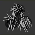 Black Woven Baskets Filled With White Cotton Swabs For Daily Household Use