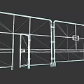 Chain Link Fence With Metal Mesh Design Secure Gate And Durable Steel Frame