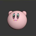 Cute Pink Cartoon Character Household Item With Big Eyes And Red Base