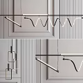 Modern Contemporary Pendant Lights With Curved And Geometric Metal Design For Interior Ceiling