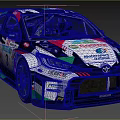 Toyota Race Car Featuring Castrol Motul Gazprom Sponsor Logos And Racing Livery Front Design