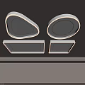 Modern Ceiling Lights In Various Shapes With White Frame And Illuminated Edges For Home Decor