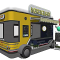 Yellow And White Nordiclight Food Truck With Ultraordinary Sign Balloons And Order Window