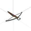 3D Rendered Crossbow Weapon Featuring Metal Bow And Detailed Mechanical Parts