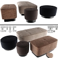 Modern sofa stool minotti Jacques footstool bag 3d model