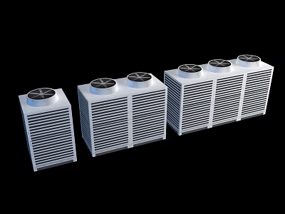 modern cooling tower 3d model
