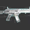 Modern Tactical Rifle Design With Rail System Magazine And Black Gray Finish