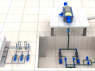 modern dewatering machine 3d model
