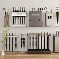 Modern Umbrella Stands With Hanging Umbrellas For Home Interior Decor