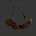 Cow Horn Handcrafted Musical Horn With Leather Straps And Natural Surface