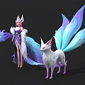 Nine-tailed fox demon 3d model