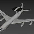 NATO OTAN Fighter Jet With 0214N Registration Four Engines And Radar Dome