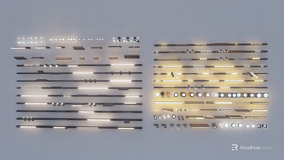 Various Modern Downlights And Spotlights With Different Styles For Home Lighting Decor 3d model 