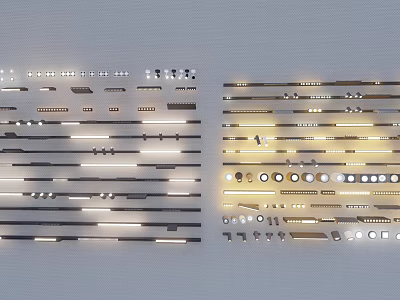 Various Modern Downlights And Spotlights With Different Styles For Home Lighting Decor 3d model