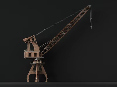 Heavy Duty Industrial Crane For Construction Sites With Steel Structure 3d model Heavy Duty Industrial Crane For Construction Sites With Steel Structure 3d model