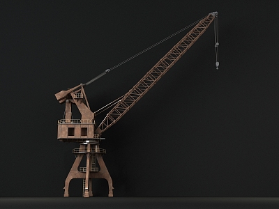 Modern tower crane engineering vehicle mechanical equipment 3d model