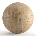 Handcrafted Wooden Woven Sphere Component With Natural Wood Texture And Intricate Pattern