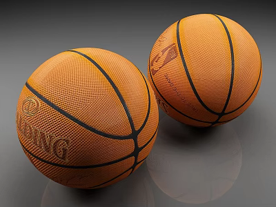 Basketball Sports Equipment With Two STRONG Brand Textured Surface Black Stripes Smooth 3d model