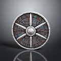 Medieval Shield Ancient Shield Defensive Weapon Ancient Shield Iron Shield Protective Shield Wooden Shield 3d model