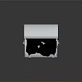 Stainless Steel Metal Trash Bin With Wheels And Black Spheres Inside