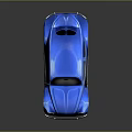Blue Classic Volkswagen Beetle Car With Shiny Exterior And Retro Design Details