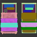 Elegant Single Bed Designs With Upholstered Headboards Decorative Pillows And Striped Blankets