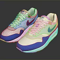 Classic Nike Blue And White Air Max Sneakers With Cushioning For Everyday Wear